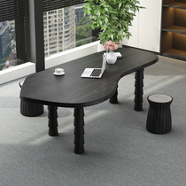 Nordic solid wood Office conference table long table special-shaped table designer Workbench negotiation table home writing desk desk