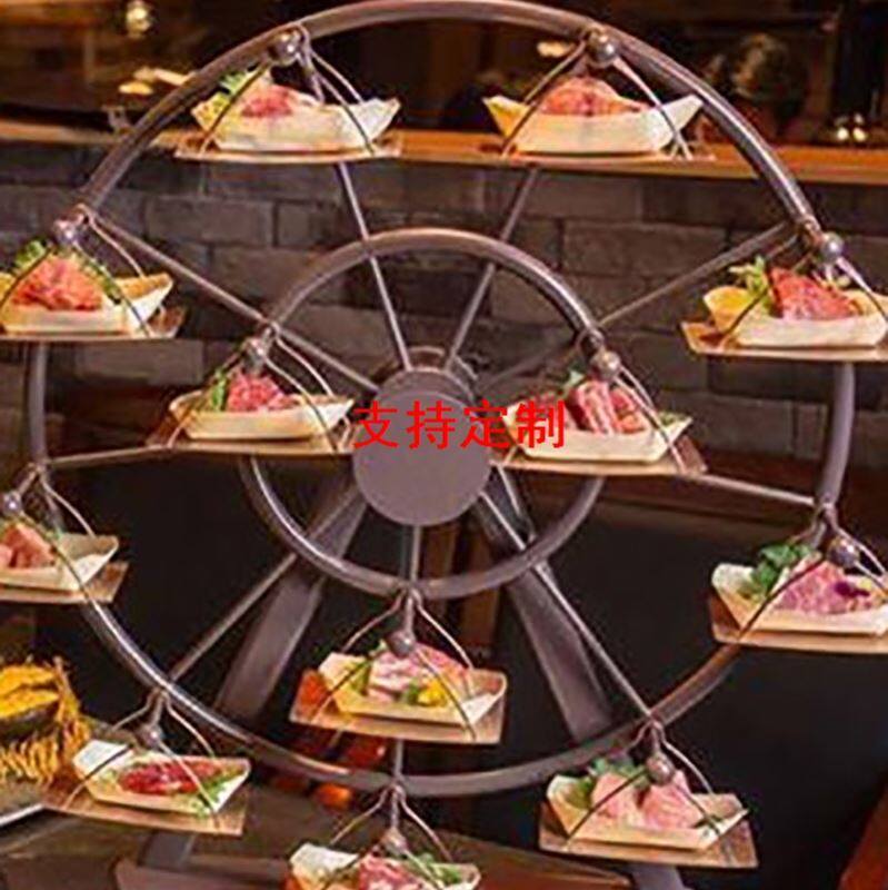 Plate dishes Home Ferris wheel Dinner Plate Featured Cutlery Mesh Red Cutlery Plate Creative Mesh Red Plate