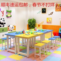 Children Calligraphy Fine Art Manual Drawing Painting Training Session Table Study Table Elementary School Kindergarten Painting Room Desk And Chairs