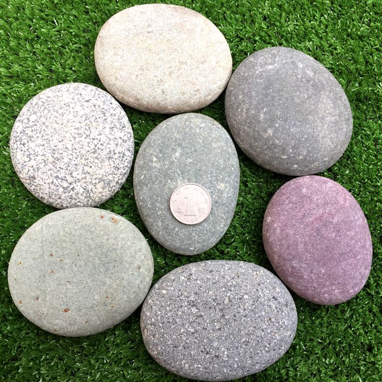 Goose Warm Stone Painted Stone Colored Stone Head Swing Piece Hand Potted Kg Carved Stone Long Strip Original Stone Flat Stone
