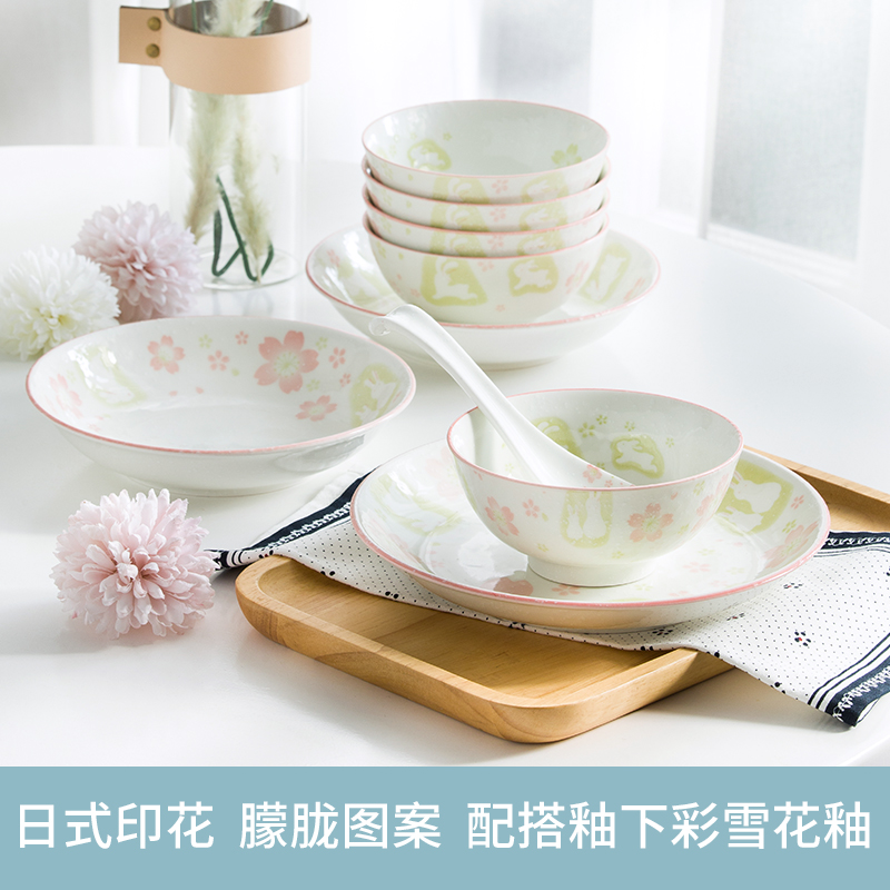 日系陶瓷餐具 4.9元包邮(5.9-1元券)