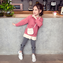 Girls  autumn suit New childrens net red leisure suit Korean long-sleeved Western style spring and autumn little girl two-piece set