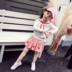 Cô gái mặc mùa xuân và mùa thu Set Little Girls College Wind dài tay + Váy ngắn thời trang Bộ hai mảnh 3 cửa hàng quần áo trẻ em Phù hợp với trẻ em