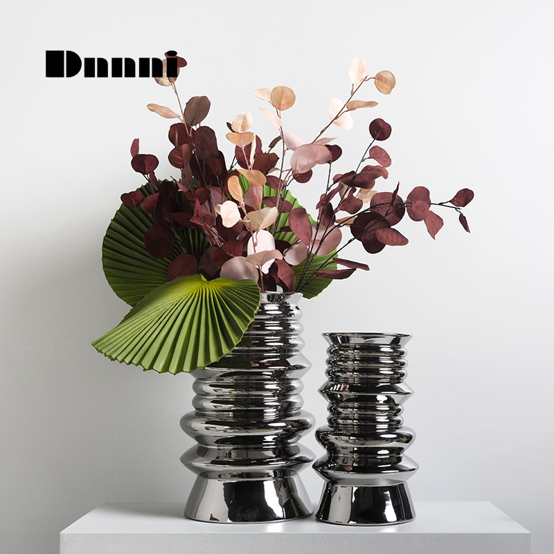 Dnnni minimalist modern silver ring striped florist pendulum with dining room table tea table-like room for soft decorations