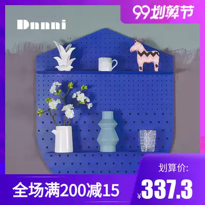 Dnnni European style simple wall decoration frame living room TV cabinet background wall hole board shelf iron wall hanging