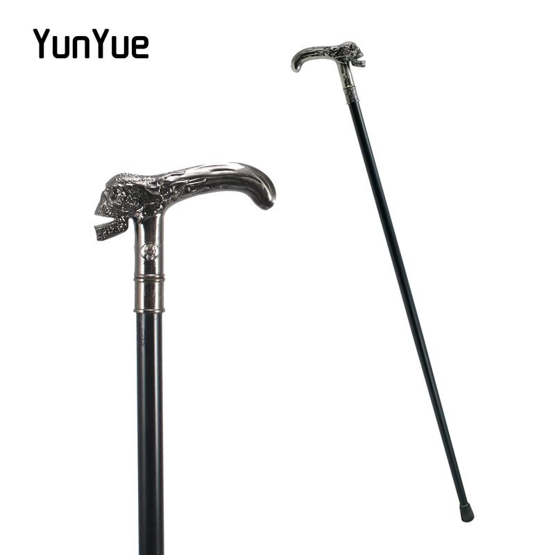 Silver Metal Skull Gothic Retro Gentleman Cane Tang Detective 1900 Same Style Civilization Cane Props Comic Exhibition Girl