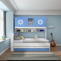 Childrens cots Boys single small space-saving multi-function with bookcase yi ju chuang one bed