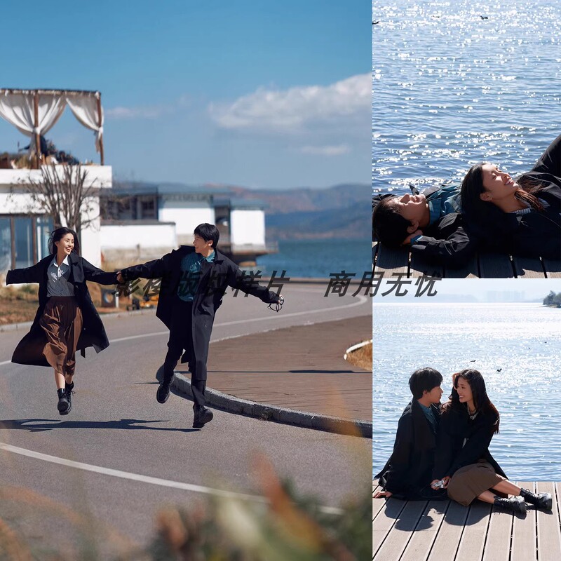 Outdoor High-End Atmospheric New Theme Photo Studio Couple Wedding Photoshoot Outdoor Scene by the Lake Forest Grassland Light and Shadow Outdoor High-End Atmospheric New Theme Photo Studio Couple Wedding Photoshoot Outdoor Scene by the Lake Forest Grassland Light and Shadow