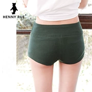 18 hè mới xà cạp ba điểm cotton nữ phiên bản Hàn Quốc của những chiếc thắt lưng thấp và mặc bên trong quần short boxer đen trắng