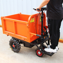 Construction site electric trolley gray bucket truck agricultural breeding Dung truck brick concrete tricycle dump truck