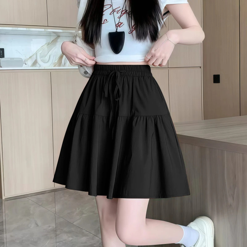 Plus-Size Women's Skirt Pants, Summer Shorts, 2026 New High-Waisted Slimming Casual Skirt Pants, Loose Five-Point Pants