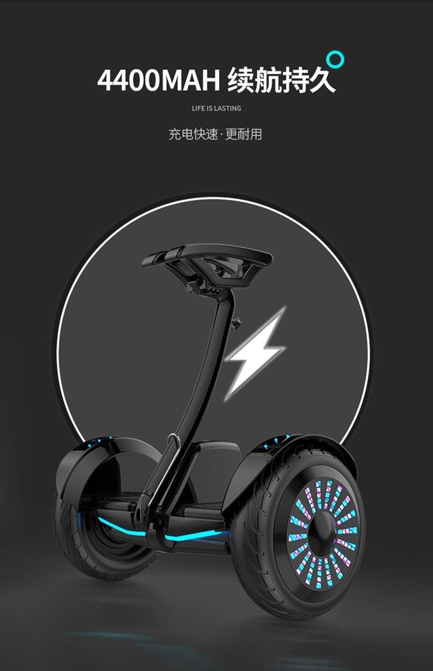 . 10 inch 2019 somatosensory người lớn cầm tay với cực người lớn xe tay ga điện tự cân bằng xe trẻ em hai bánh - Xe đạp điện giá xe đạp điện asama