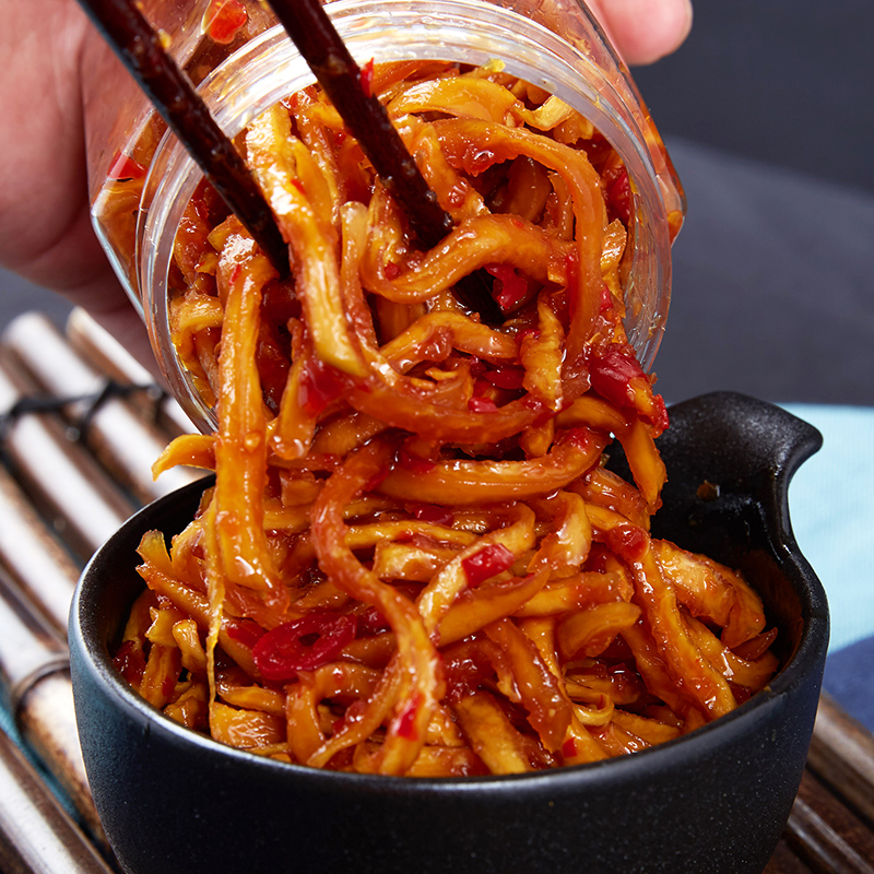 Hunan specialty farm handmade papaya shreds dry pickles spicy crispy pickles side dishes 280g bottle