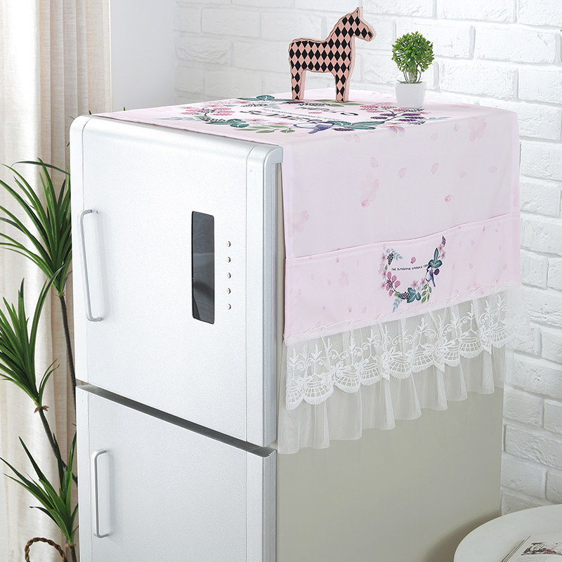 Modern lace multi-purpose universal refrigerator cover cloth dust cloth drum washing machine cover refrigerator cover Microwave oven dust cover