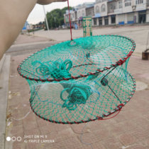 Folding crab cage sea fish net shrimp basket fish cage seaside net dragon round leisure fishing lobster net artifact