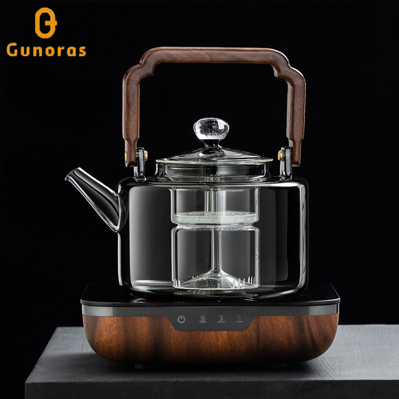 High Borosilicate Glass Tea Kettle with Electric Ceramic Stove, Integrated Steaming and Boiling Tea Set, Household Health Kettle, Large Capacity Water Boiling Kettle, Gift Item