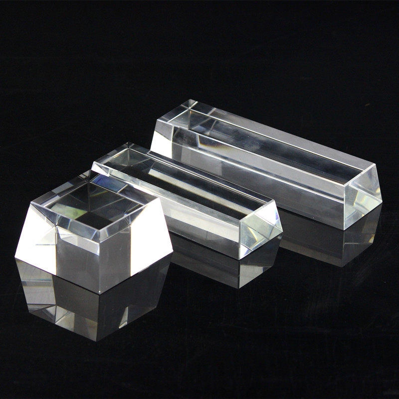 Transparent Crystal Base Crystal Trapezoidal Base Spot Crystal Glass Base Manufacturer Supply Can Be Dimensioned