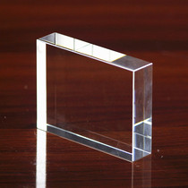 Custom crystal glass base K9 primary material Cube cuboid support lettering 3D laser engraving gift