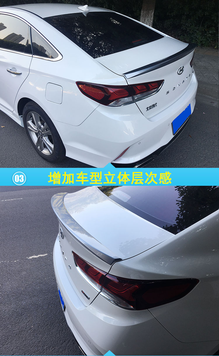 Áp dụng cho 15-19 Hyundai Sonata 9 đuôi Sonata chuyển động đuôi cánh sau sửa đổi - Sopida trên cánh lướt gió mazda 2
