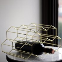 Nordic style golden creative home red wine rack wine bottle rack wine decorative rack wine grid display storage rack