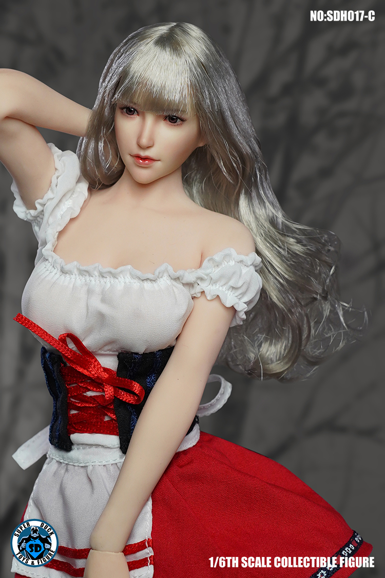 SUPER Ducks 1/6 SDH017 Khắc đầu nữ - A B C Ba đơn hàng Búp bê tay đơn - Capsule Đồ chơi / Búp bê / BJD / Đồ chơi binh sĩ mô hình nhân vật hoạt hình