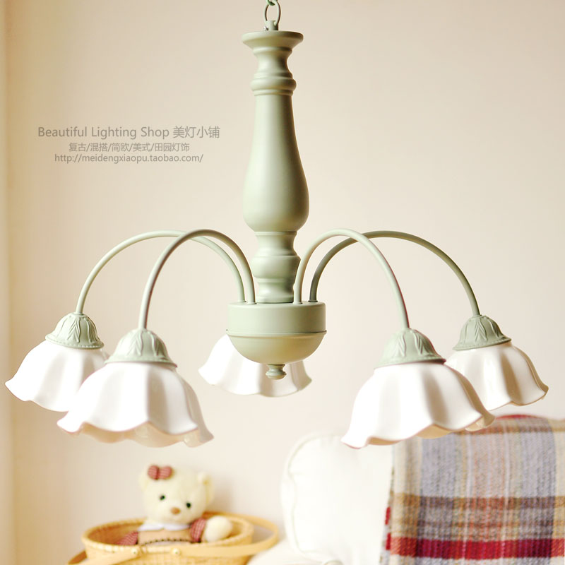 (Cyan)chandelier Fresh American retro literary French country mix-and-match bed and breakfast gentle and elegant