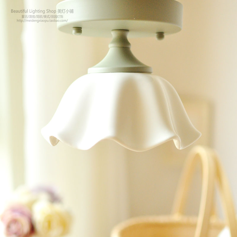 Suction ceiling light minimalist Eurostyle mix decoration Ceramics Xuanguan Balcony Door Hall Cloakroom Porch