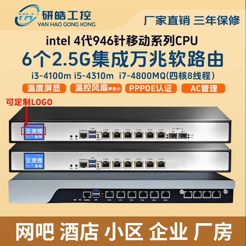 2.5g 10Gbps Ai Fast Router 4Th Generation I3I5I7 Industrial Computer Ros Weimeng Iptv Enterprise Gateway