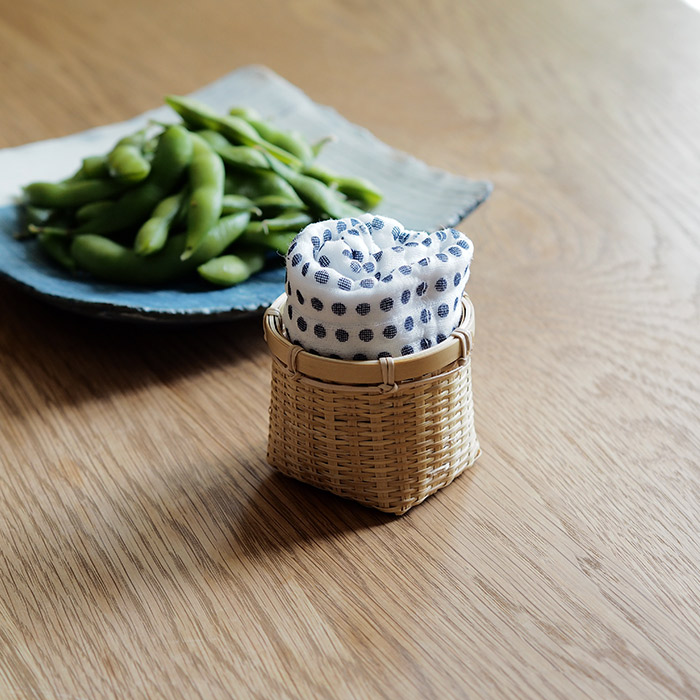 Natural Bamboo Small Cage｜Made in Japan by Mr. Qi Kosuge craftsman hand-made bamboo cage storage box towel storage cage