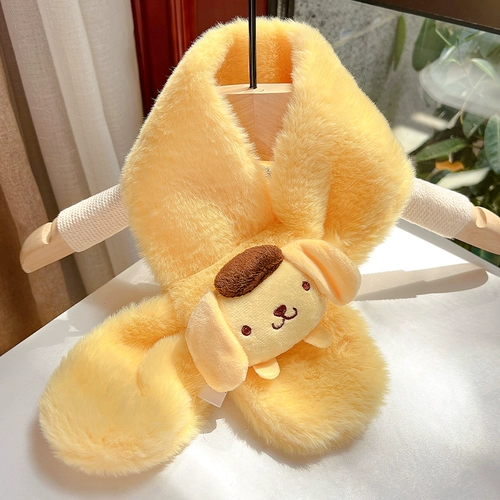 Мультяшный детский зимний милый бархатный шарф, утепленный удерживающий тепло шарф-платок для выхода на улицу