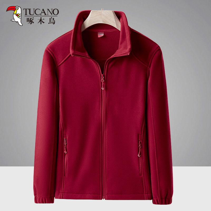 Woodpecker Outdoor Autumn Winter Capture Wears Lady Rocks Fitting Middle and Old and Heat Warm Sweater Men