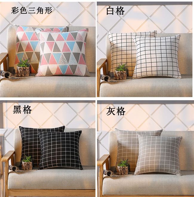 Đơn giản Bắc Âu cotton và lanh gối sofa đệm tựa lưng lõi lớn gối gối gối lõi 40 45 50 55 - Trở lại đệm / Bolsters gối sofa đẹp