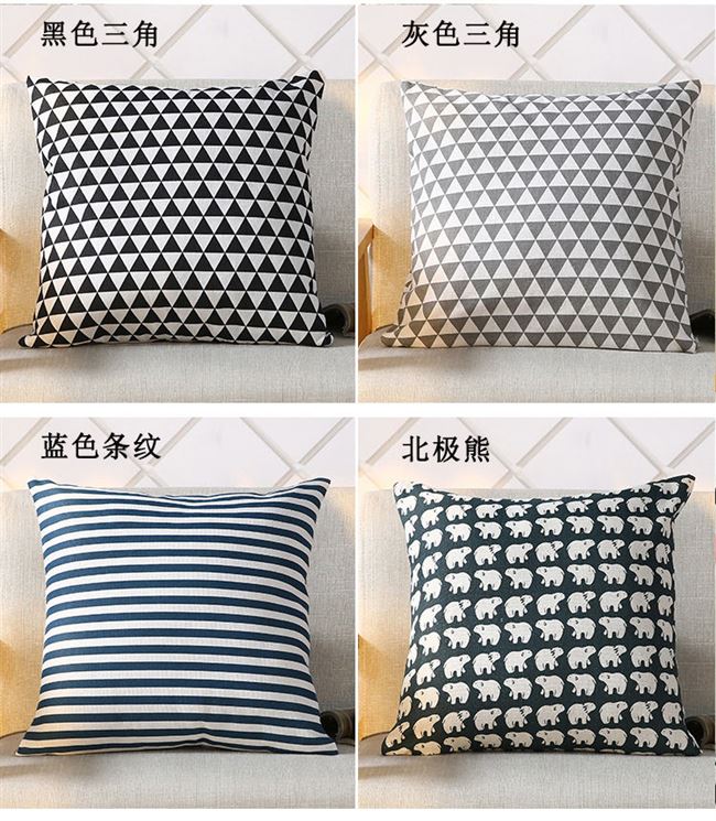 Đơn giản Bắc Âu cotton và lanh gối sofa đệm tựa lưng lõi lớn gối gối gối lõi 40 45 50 55 - Trở lại đệm / Bolsters gối sofa đẹp