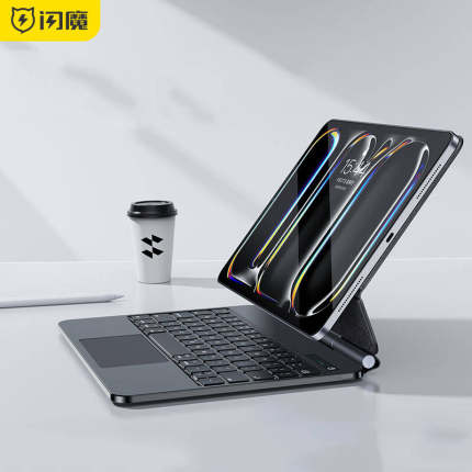 闪魔2025新款适用ipad11代苹果air7妙控键盘Pro保护套6壳10寸9平板专用5磁吸蓝牙智能鼠标套装mini秒触控一体