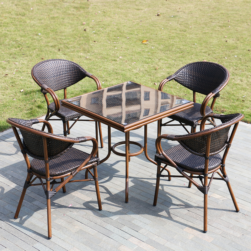 Outdoor tables and chairs outdoor rattan chairs garden villa balcony tables and chairs restaurant coffee shop outdoor sun protection waterproof tables and chairs