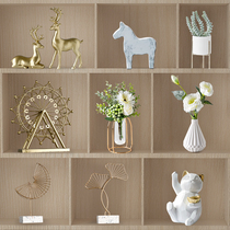 Living room decoration TV on both sides of the coffee table Entrance cabinet sprinkling cabinet decoration Modern Year of the Ox creative desktop light luxury ornaments