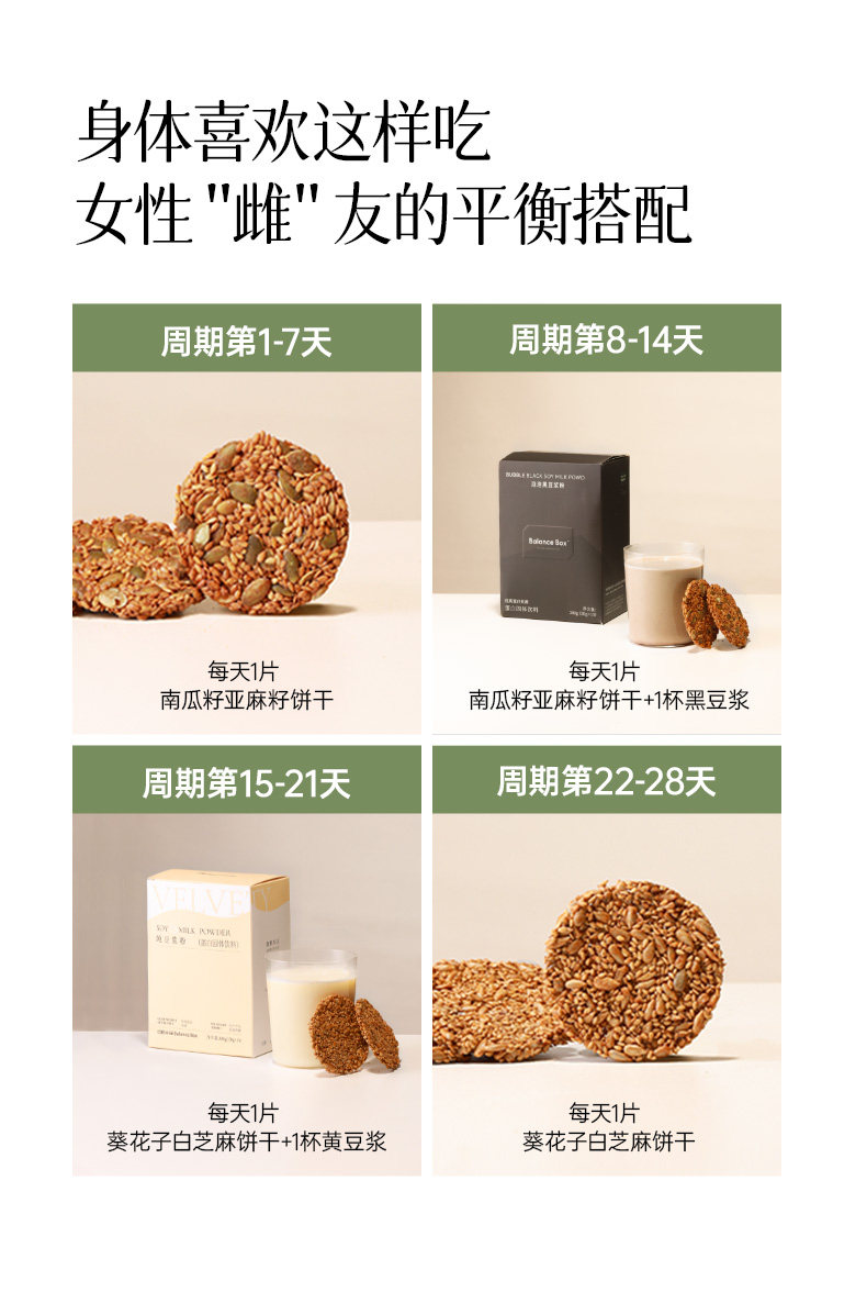 【中国直邮】 均衡大师 超级食品 种子循环饼干 即食雌养粉茶混合种子南瓜籽亚麻籽 336g