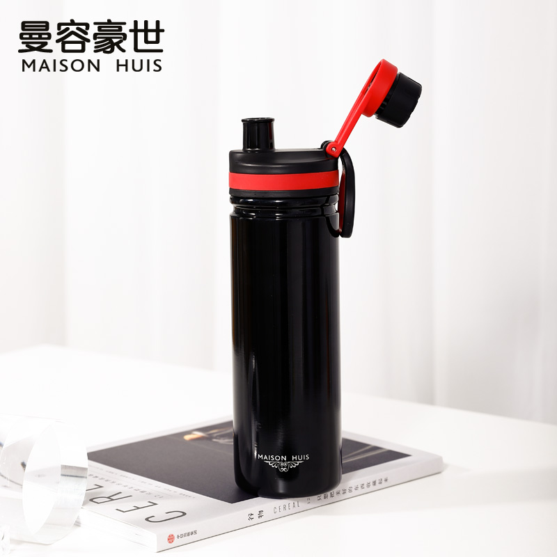 Manrong Haoshi outdoor direct drinking thermos 304 stainless steel sports thermos Large capacity portable car kettle