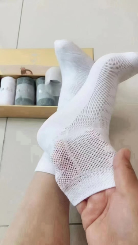 Sock Elements Official Flagship Store Authentic 6 Pairs of Summer Thin Men's Anti-Odor Mid-Tube Cotton Socks Breathable Air Socks