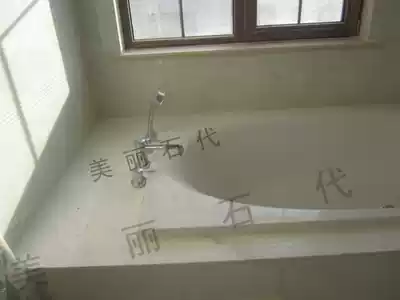 Yashi white marble bathtub surface countertop Stone bathtub ring edge Marble bathroom cabinet surface