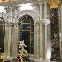 Natural jade marble background wall jade European background decoration marble cylinder jade Roman column