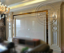 Marble background wall stone TV decoration wall imported beige marble pillars