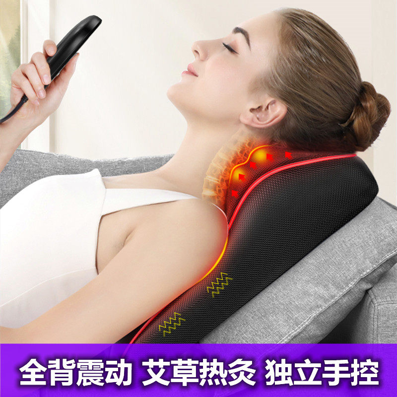 Cervical spine massager neck waist back massager multifunctional lumbar spine cushion shoulder whole body electric kneading pillow
