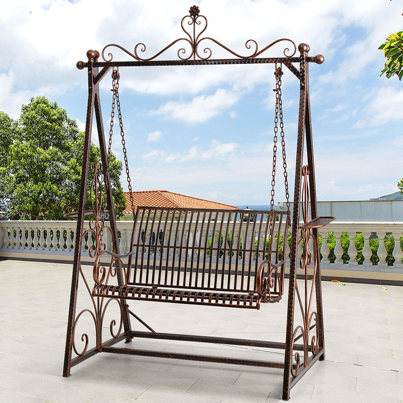 Outdoor Swing SWING CHAIR BALCONY ROCKING CHAIR INTERIOR IRON ART SWING SET BENCHES DOUBLE HOME PATIO HANGING BASKET CASUAL ROCKING CHAIR SUB