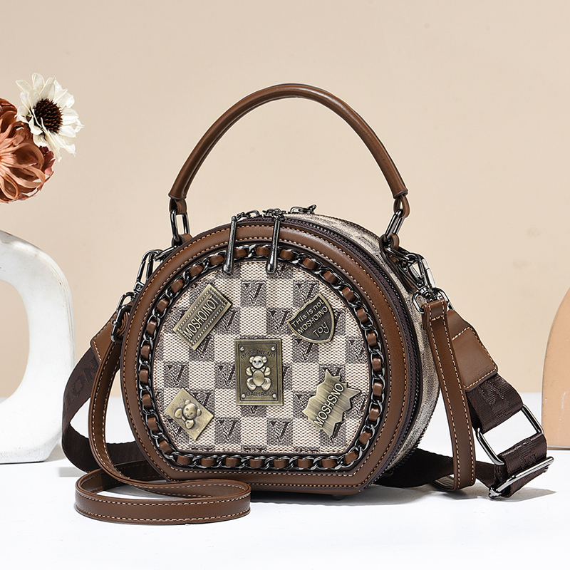 Nanfeng Small Round Bag for Women 2026 Spring and Autumn New Fashion High-End Round Shoulder Bag Women's Retro Crossbody Bag