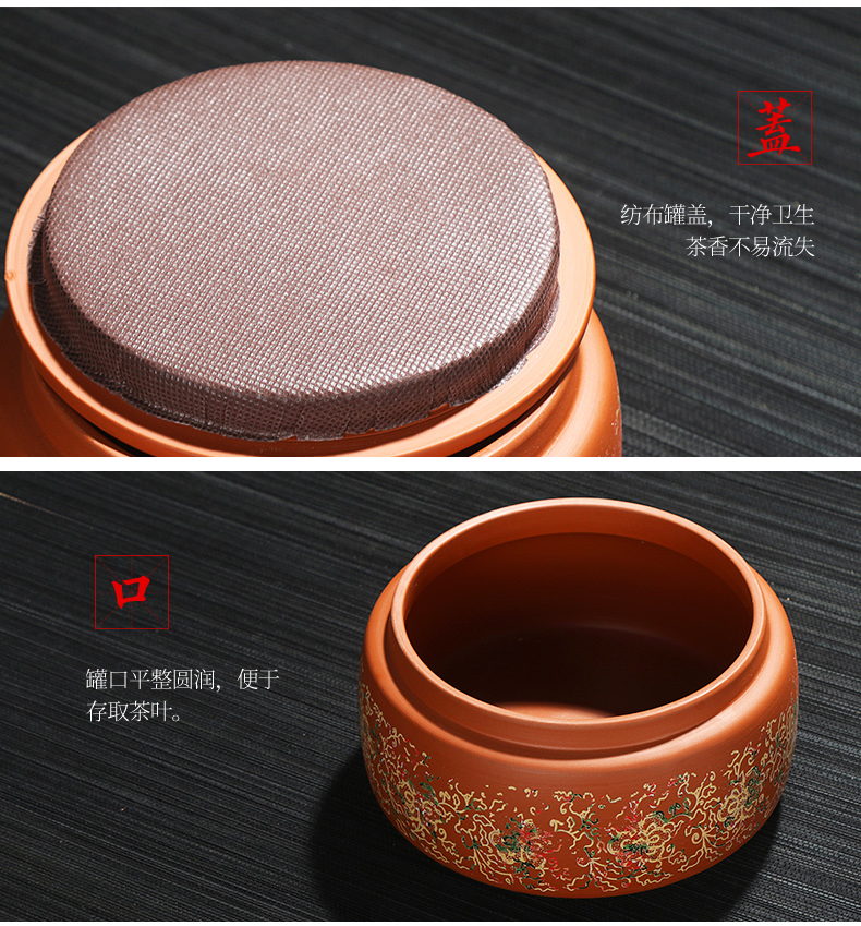 Devoted to inflammation violet arenaceous caddy fixings ceramic household seal pot large general moisture restoring ancient ways receives puer tea POTS