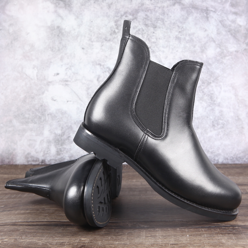 Winter classic retro English style Chelsea sheep fur one snow boots plus velvet cold warm cotton boots men