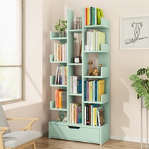 Narrow shelf Home multifunctional living room sofa side shelf narrow slit small bookcase tree-shaped bookshelf desktop