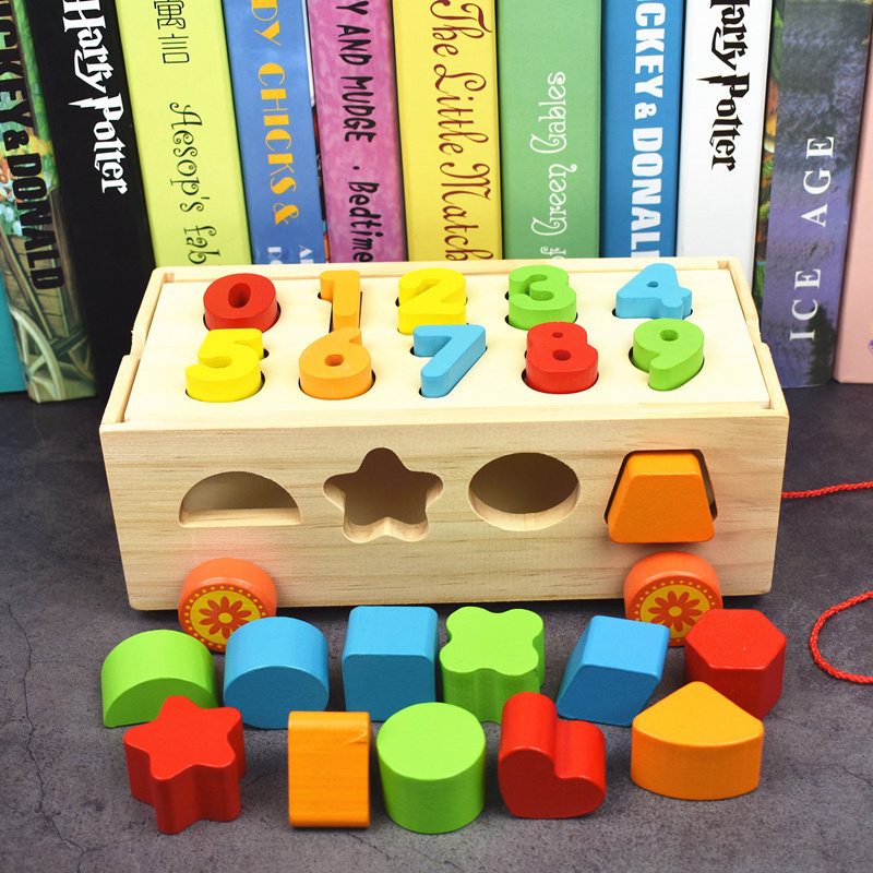 Children 1-2-3 years old 4-year-old jigsaw toy boys and girls early childhood education intelligence building block baby shape matching