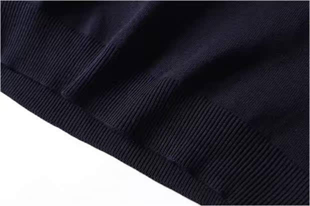 Mùa thu nam cổ tròn màu cotton áo len dài tay có gân áo sơ mi thân thiện với da Áo len áo thun dài tay thời trang nam cao cấp
